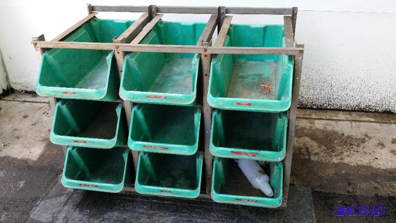lot 3 image: Parts bins on Cart