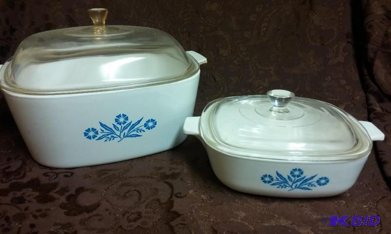 Lot of 2 vintage corning ware casse...
