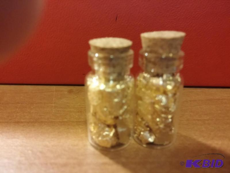 2 VIALS OF GOLD FLAKES...