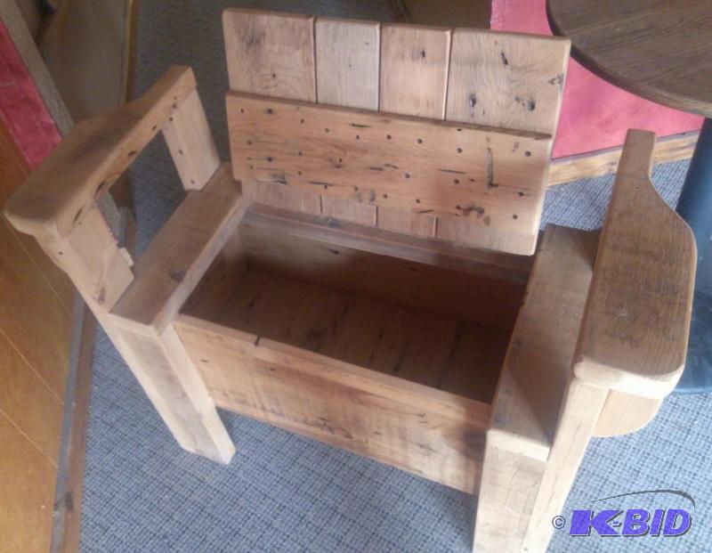 Hand Crafted Barn Wood Bench with S...