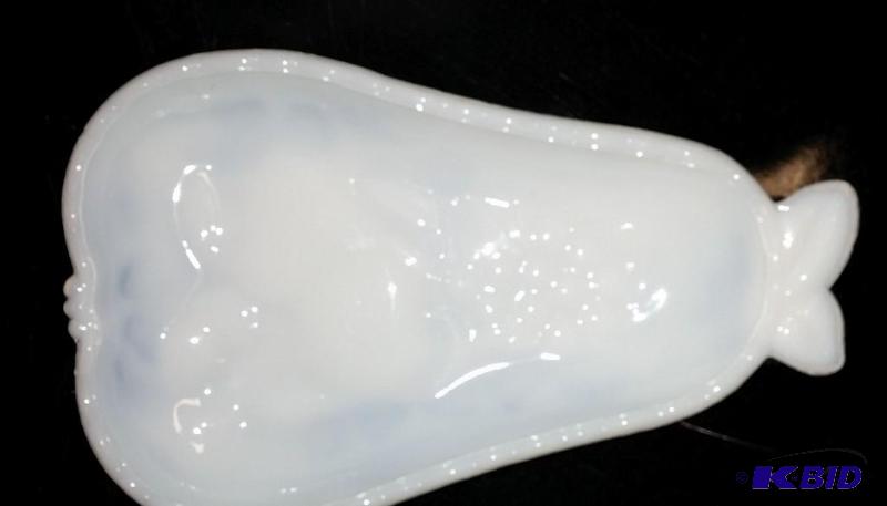 Milk Glass Relish tray--Grapes...