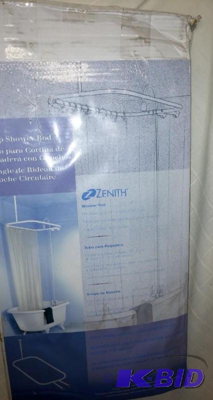 Over the tub enclosed shower curtai...