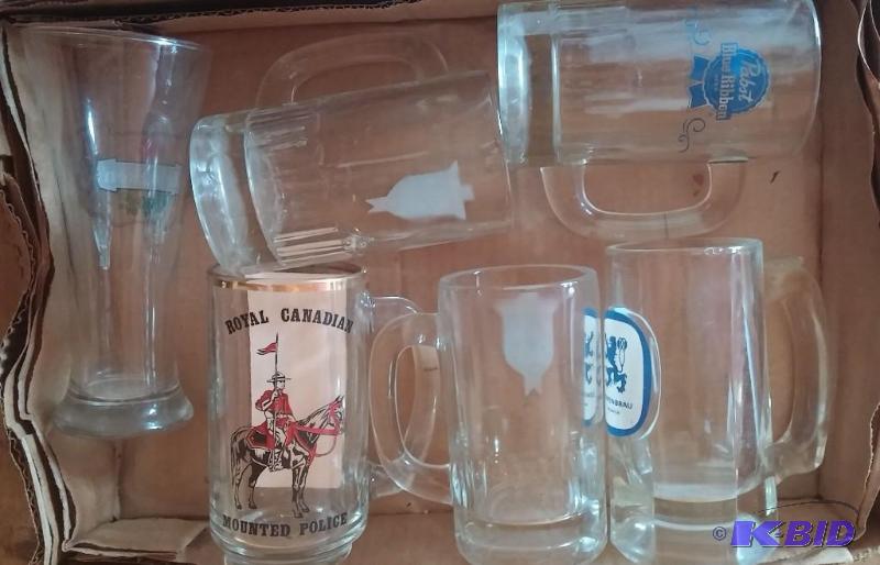 Lot of Vintage Glass beer Mugs...