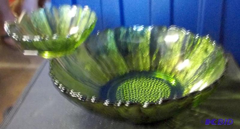 VINTAGE green chip dip bowl--great ...