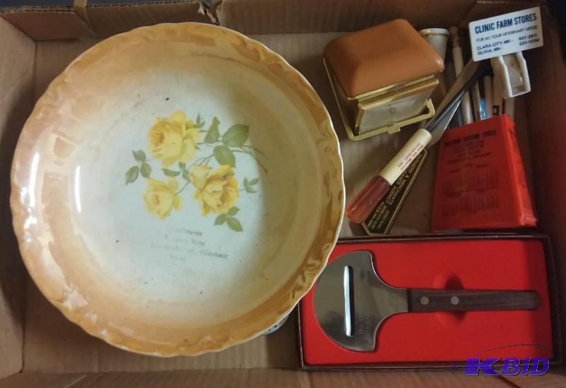 Lot of Vintage serving bowl, cheese...