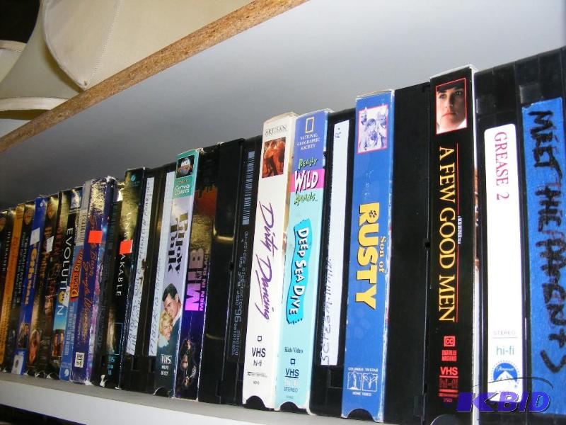 Shelf of VCR TapesMovies...