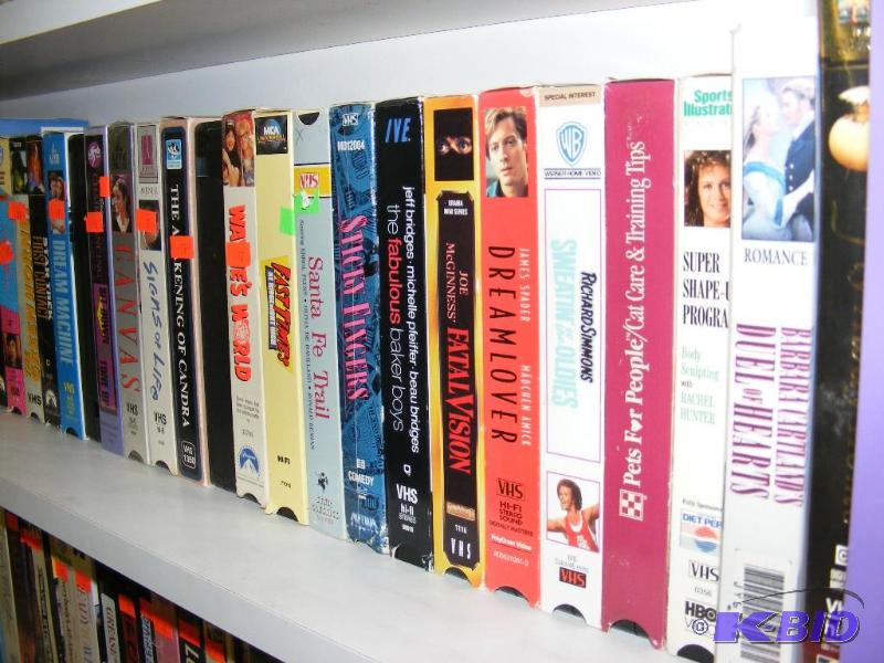 Shelf of VCR TapesMovies...