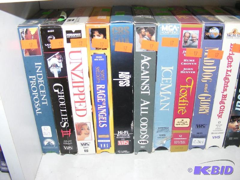 Shelf of VCR TapesMovies...