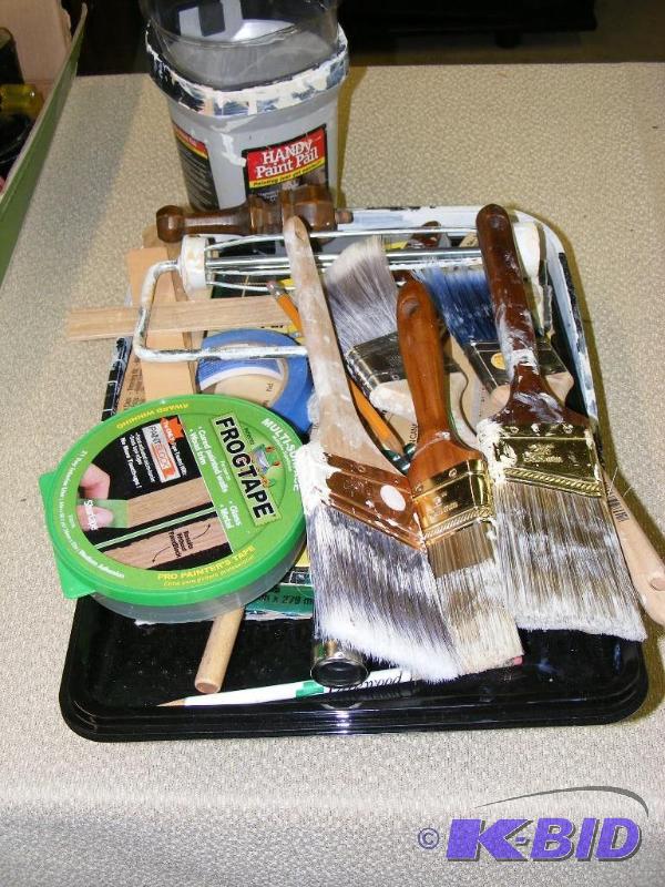 Painting Supplies, brushes, trays...