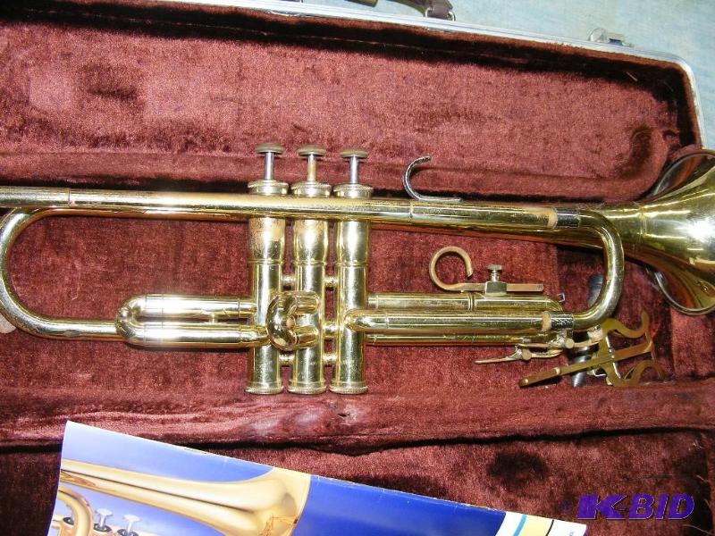 Trumpet in case...