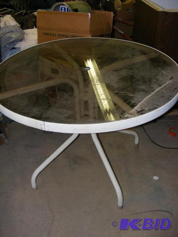 Glass top table for outdoors...