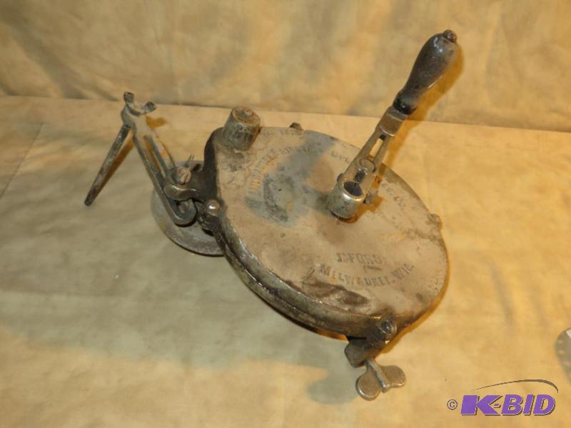 Vintage clamp on bench hand grinder...