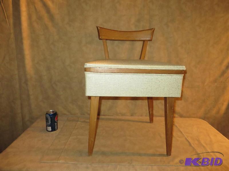 1950s sewing chair, Hinged cushion...