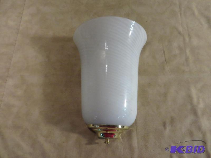 White on White bias-striped glass w...
