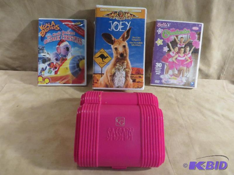 Two DVDs and one VHS plus a makeup ...