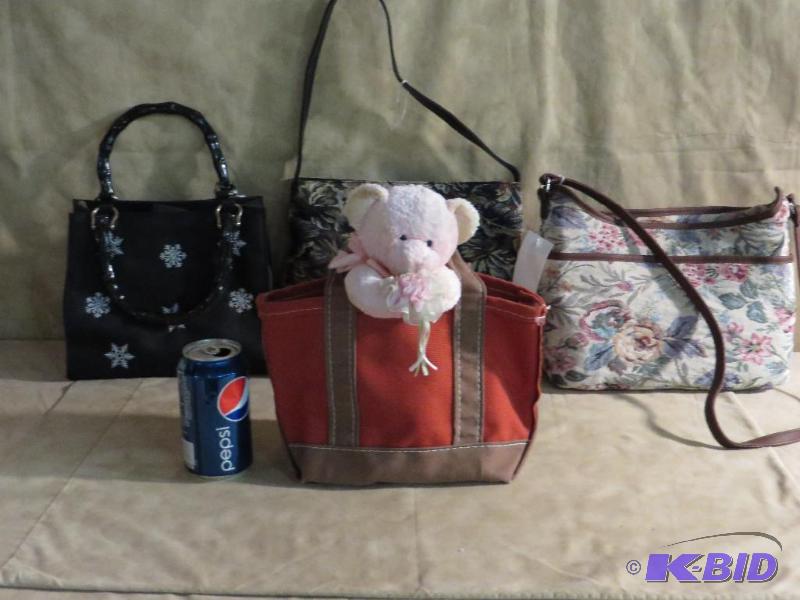 Lot of four (4) purses.&nbsp A pur...