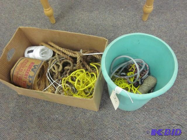 lot 121 image: Large lot of rope and twine....