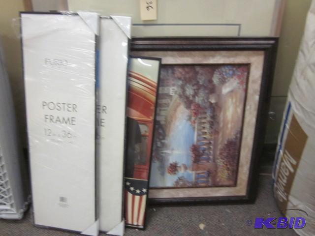 lot 136 image: Lot of prints and blank frames....