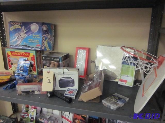 lot 149 image: All items on shelf as shown, please...