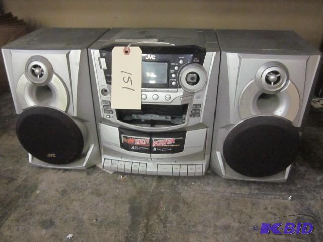 lot 151 image: JVC Stereo  Boom Box, missing fron...