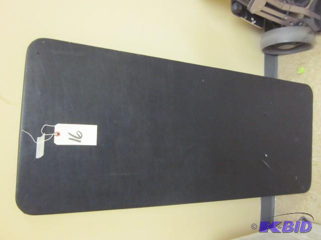lot 16 image: 4 foot black card table....