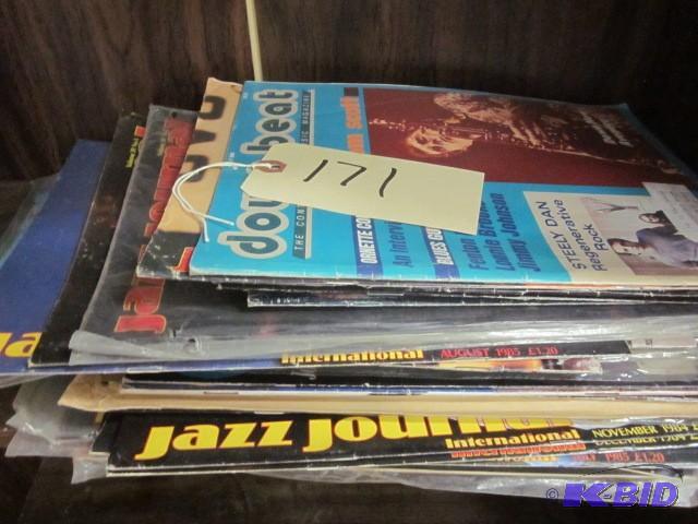 lot 171 image: Entire shelf of Down Beat and Jazz ...