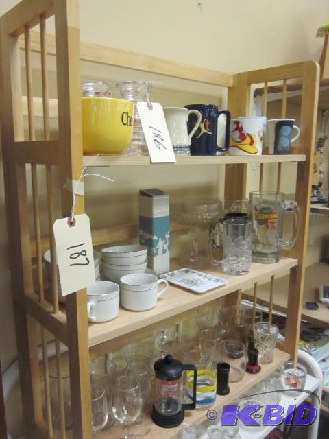 lot 187 image: 30 inch x 38 inch solid oak book sh...