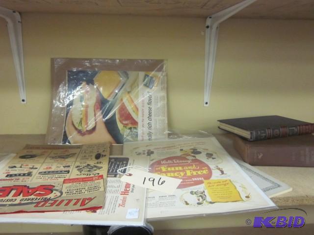 lot 196 image: Lot of old advertising and books....