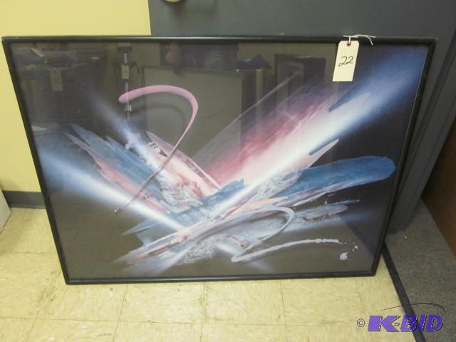 lot 22 image: Large 4 foot x 3 foot framed print....
