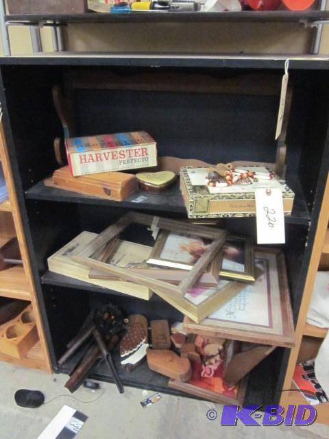 lot 221 image: 30 inch x 40 inch wood book shelf. ...