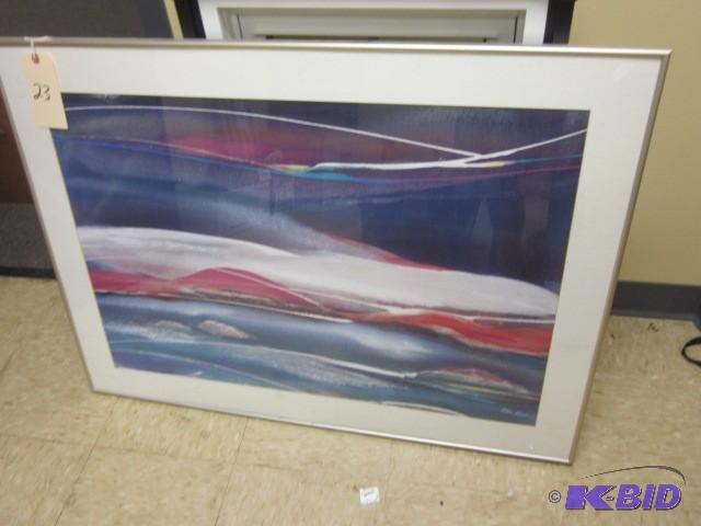 lot 23 image: 40 inches x 30 inches framed print....