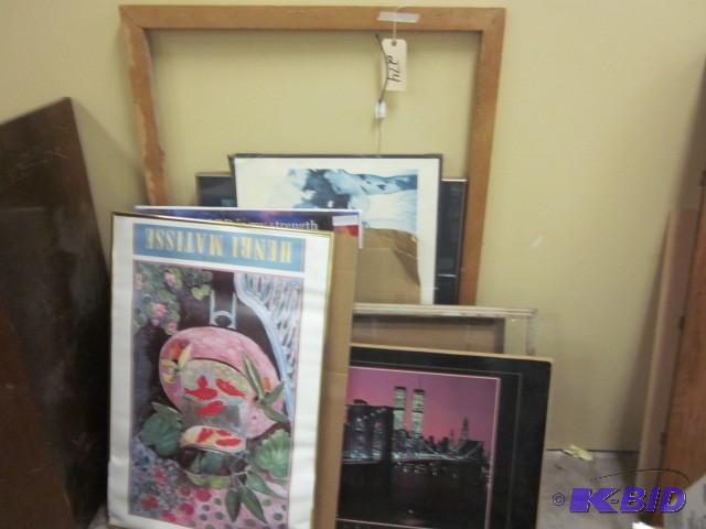 lot 274 image: Lot of art work, old frames, and mo...