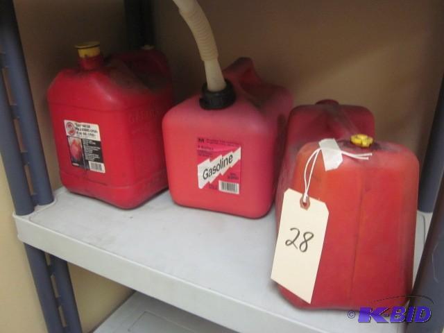 lot 28 image: Lot of (3) gas cans....