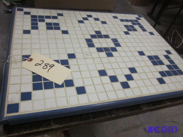 lot 289 image: 24 inches x 19 inches, wood and til...