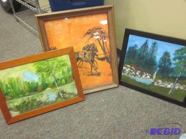 lot 53 image: (3) piece lot of original artwork....