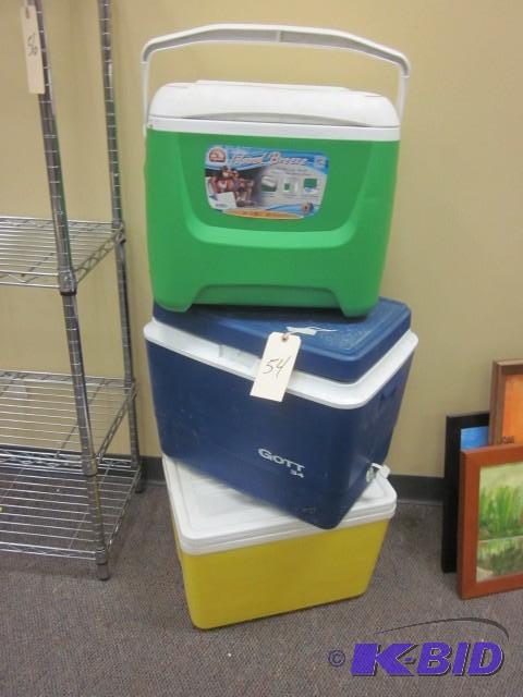 lot 54 image: Lot of (3) coolers....