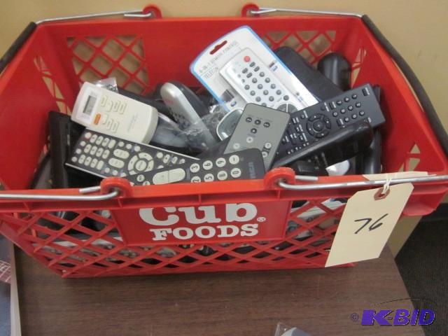 lot 76 image: Large bin full of remote controls. ...