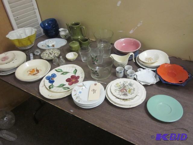 lot 91 image: Large lot of plates and glass....