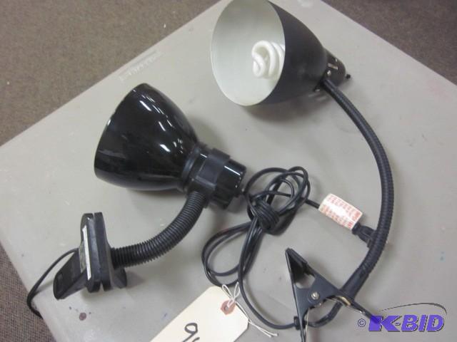 lot 94 image: (2) bedside clip lamps.  ...