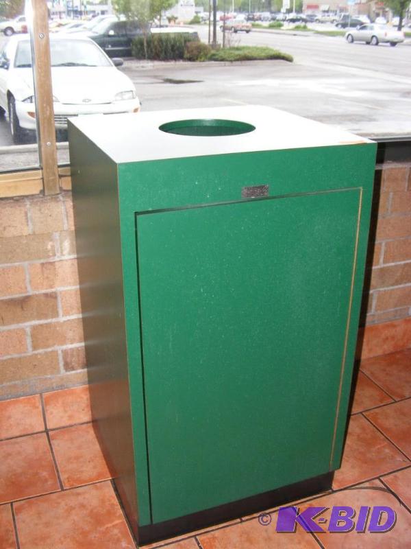 Trash can and cabinet approx 41 t...