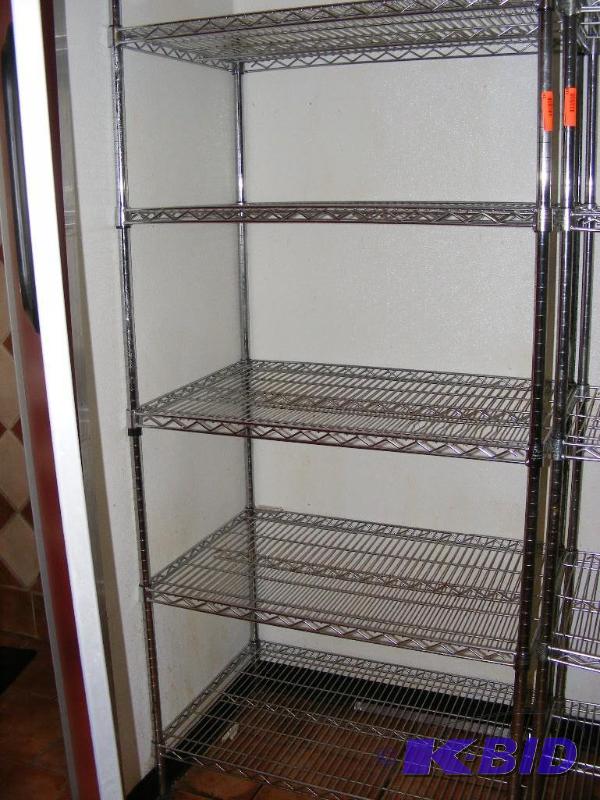 Wire Rack Shelving Unit, approx 35....