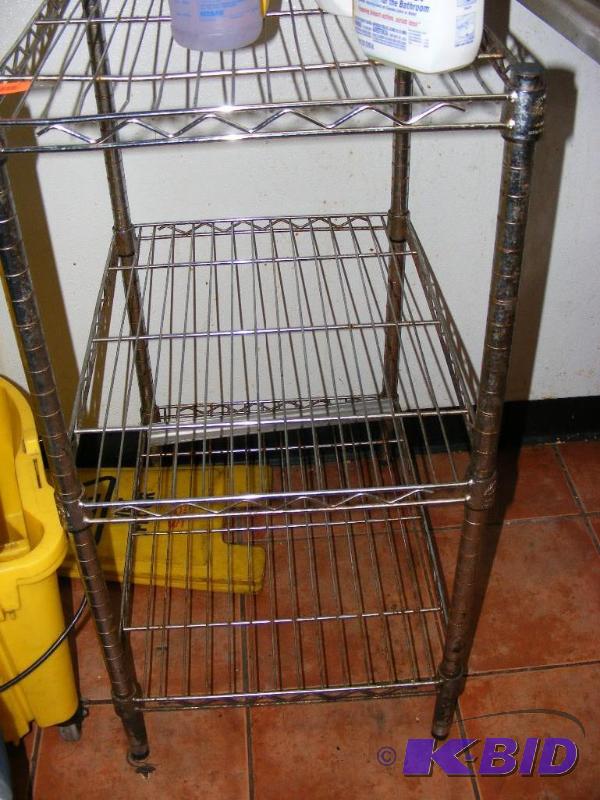small wire rack shelf, approx 24 ...