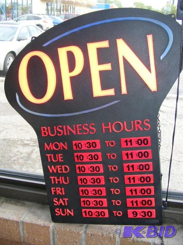 OPEN sign, lights up and works. has...