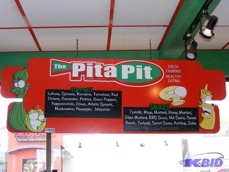 The Pita Pit Sign, approx 39 x 25...