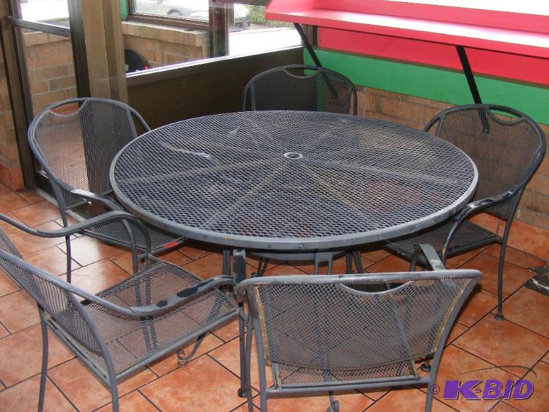 Metal Lawn Furniture Set, Table and...