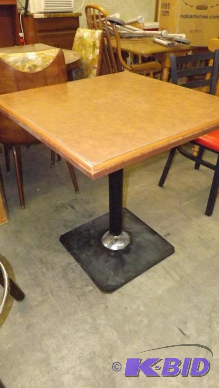TanBrown Colored Table, 28 x 28...