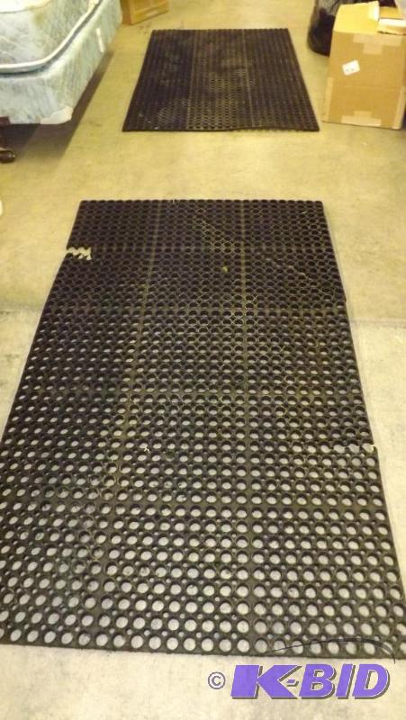 Two Rubber Floor Mats, 3 x 5, one...