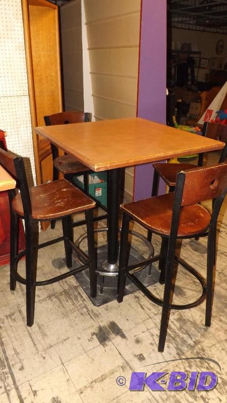 High Top Table and Four Chairs Tabl...