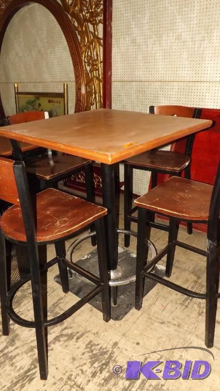 High Top Table and Four Chairs Tabl...