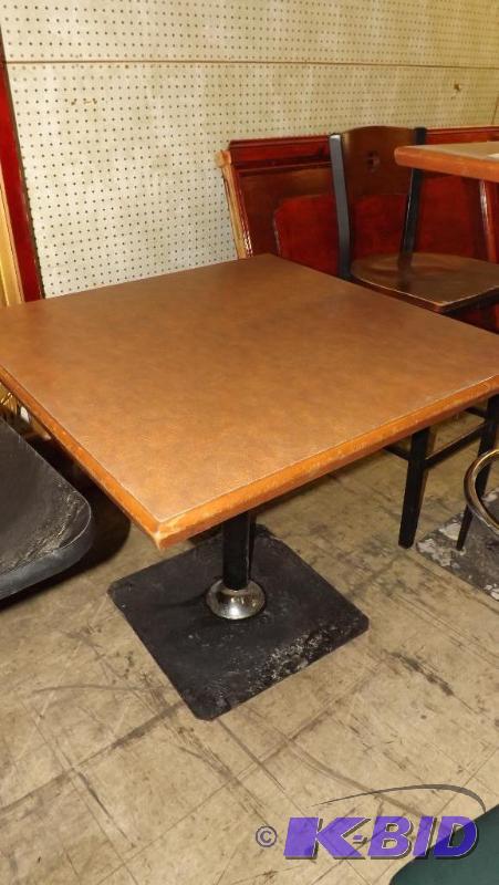 TanBrown Colored Table, 34 squar...